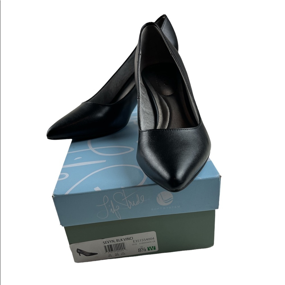 Nib Lifestride Women's Sevyn Dress Pump Black Size 8.5w
